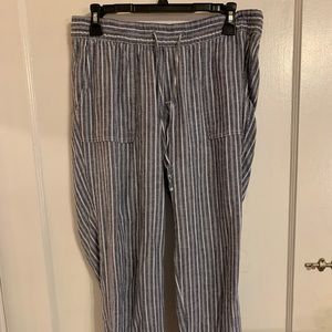 ankle length flowy linen pants
